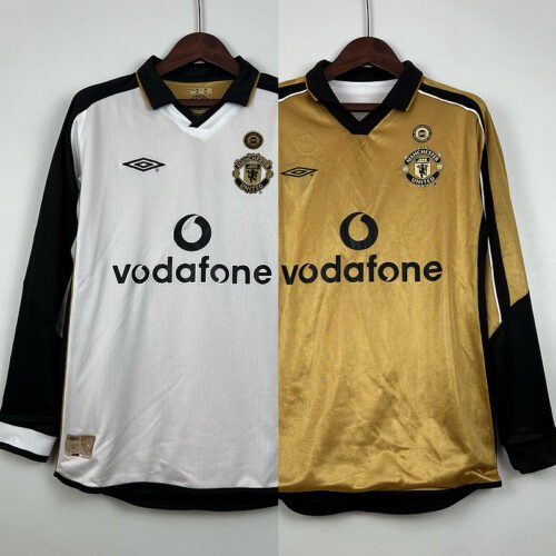 Manchester United Retro 01/02 Edición Especial 100th Aniversario Manga Larga
